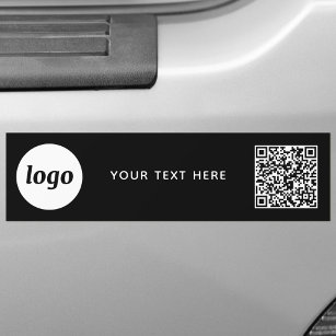 Pegatina Para Coche Logotipo sencillo y promoción de código QR para el