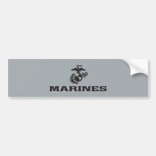 Pegatina Para Coche Logotipo USMC Logotipo negro apilado