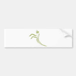 Pegatina Para Coche Logotipo verde de la mantis religiosa