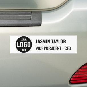 Pegatina Para Coche Logotipo y título del puesto personalizables Min