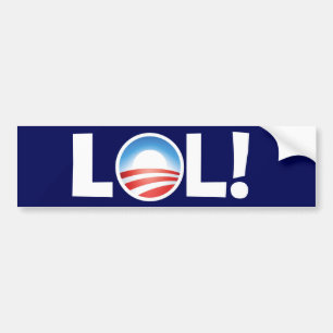 Pegatina Para Coche LOL en Obama - riendo hacia fuera ruidosamente de