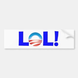 Pegatina Para Coche LOL en Obama - riendo hacia fuera ruidosamente de