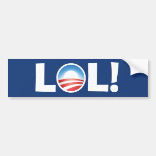 Pegatina Para Coche LOL en Obama - riendo hacia fuera ruidosamente de