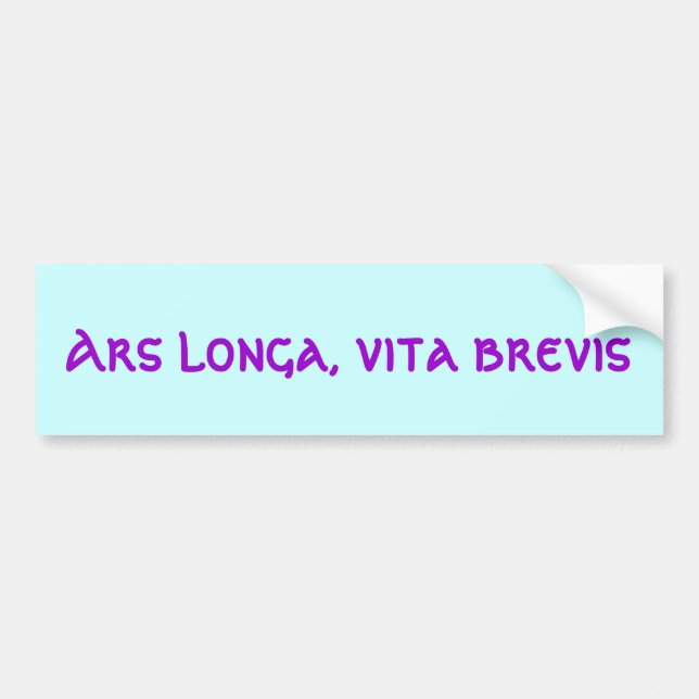 Pegatina Para Coche Longa del ARS, vita breve (Frente)