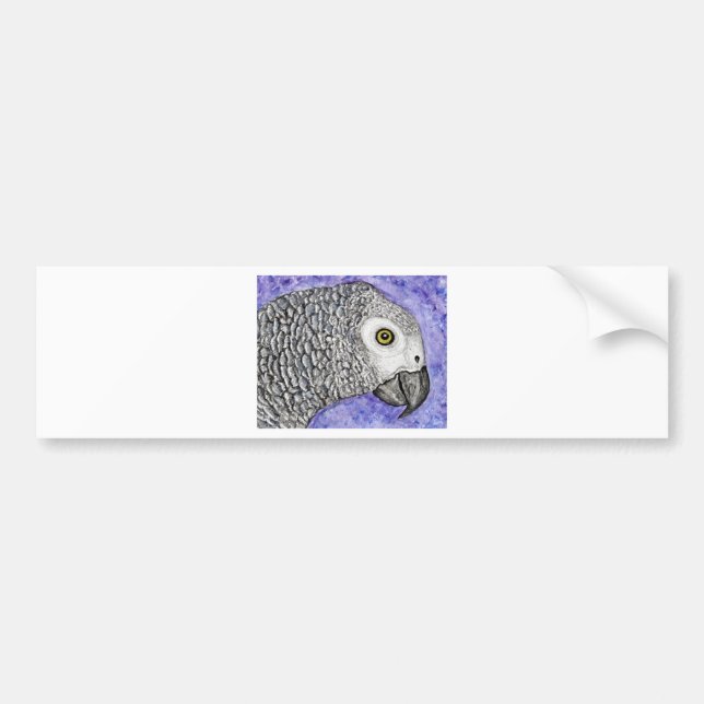 Pegatina Para Coche Loro del gris africano (Frente)