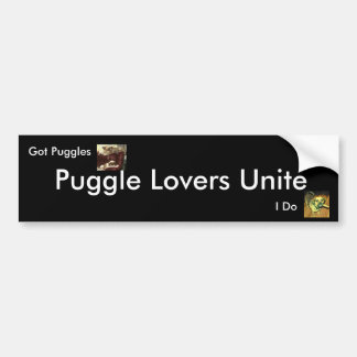 Pegatina Para Coche Los amantes de Puggle unen,