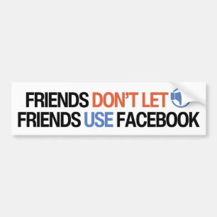Pegatina Para Coche Los amigos no dejan que sus amigos usen Facebook