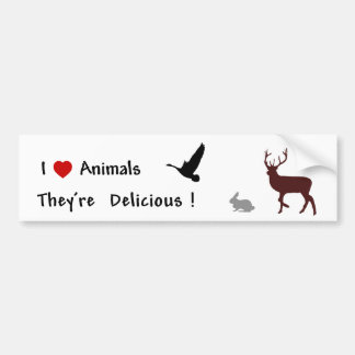 Pegatina Para Coche Los animales son deliciosos