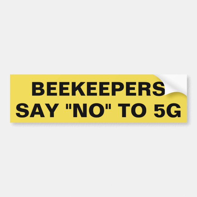 Pegatina Para Coche Los apicultores dicen no a 5G (Frente)