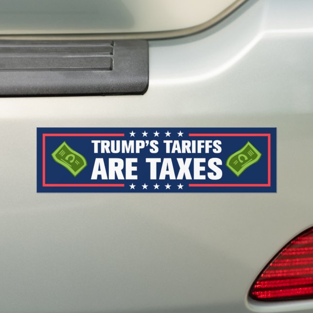 Pegatina Para Coche Los aranceles de Trump son impuestos contra Trump (en coche)