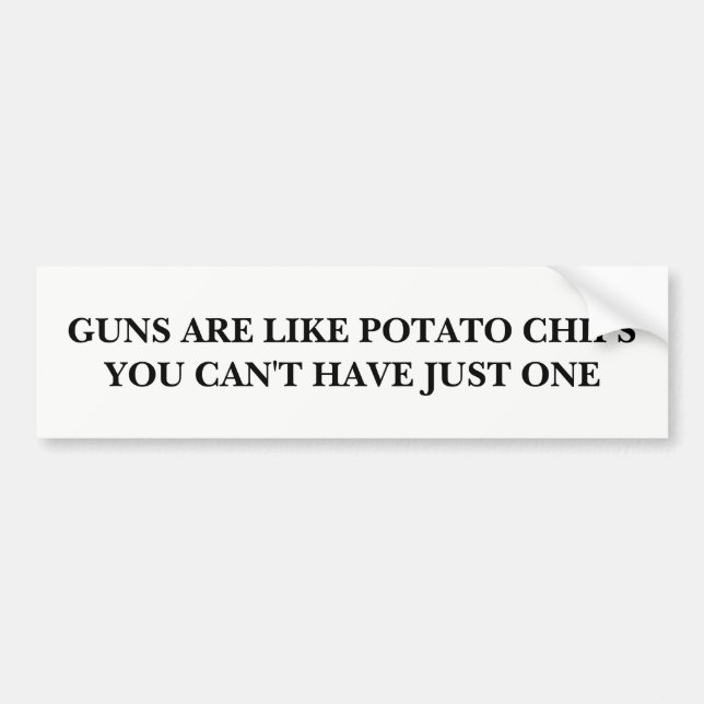 Pegatina Para Coche Los armas son como las patatas fritas (Frente)