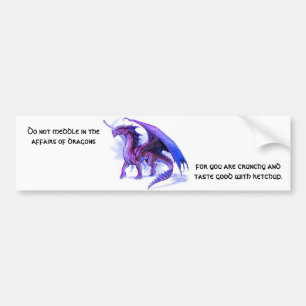 Pegatina Para Coche Los asuntos de los dragones Bumpersticker