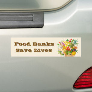 Pegatina Para Coche Los bancos de alimentos salvan vidas