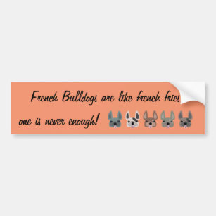 Pegatina Para Coche Los bulldoges franceses son como las patatas