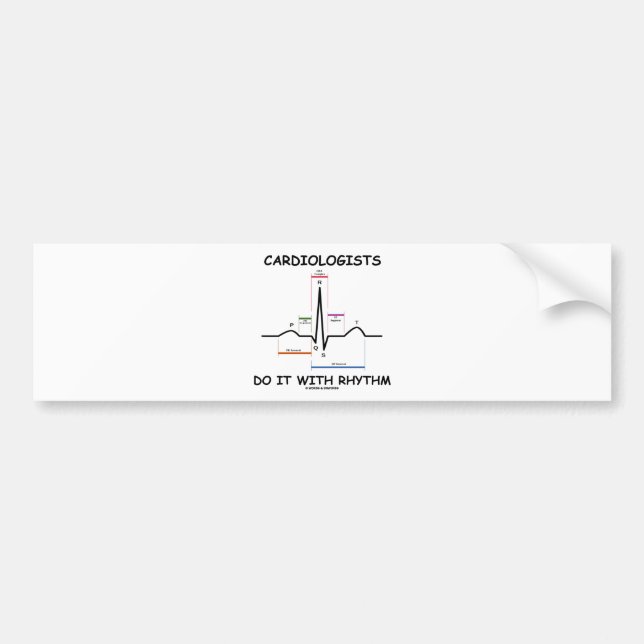 Pegatina Para Coche Los cardiólogos lo hacen con el ritmo (ECG/EKG) (Frente)