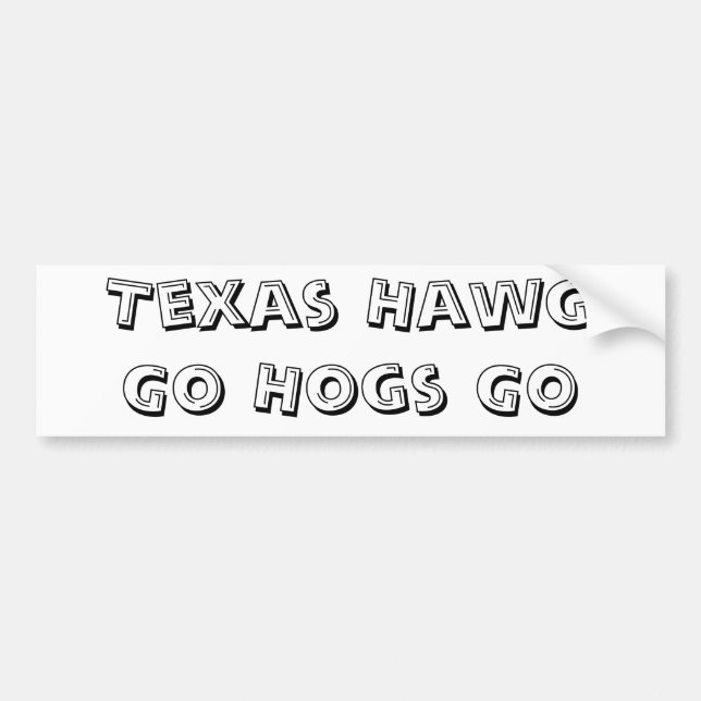 Pegatina Para Coche Los cerdos de Tejas HawgGo VAN (Frente)