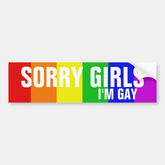Pegatina Para Coche Los chicas tristes soy gay (Frente)