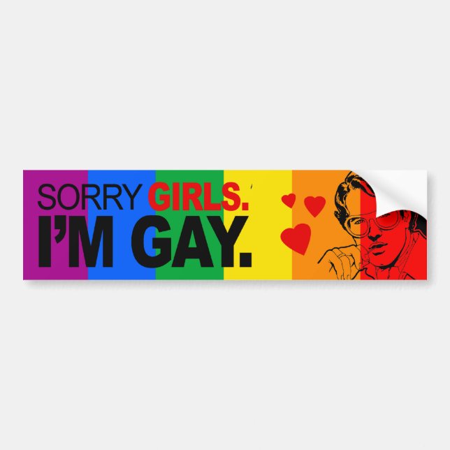 Pegatina Para Coche Los CHICAS TRISTES soy GAY - .png (Frente)