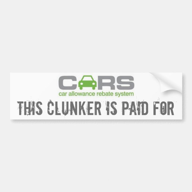 Pegatina Para Coche los coches, este clunker son pagados para (Frente)