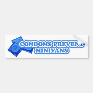Pegatina Para Coche Los condones previenen los minivanes