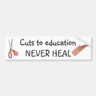 Pegatina Para Coche Los cortes de la educación son permanentes