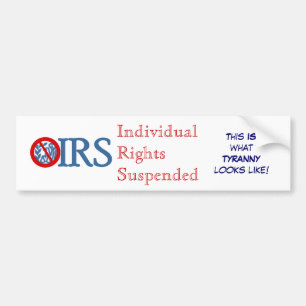 Pegatina Para Coche Los derechos individuales del IRS suspendidos