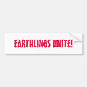 PEGATINA PARA COCHE ¡LOS EARTHLINGS UNEN!
