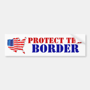 PEGATINA PARA COCHE ¡LOS ESTADOS UNIDOS PROTEGEN LA FRONTERA CON LOS E