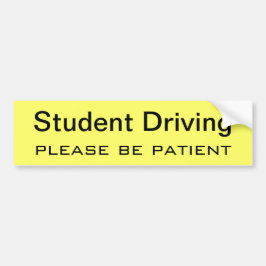 Pegatina Para Coche Los estudiantes que manejan, por favor sean pacien