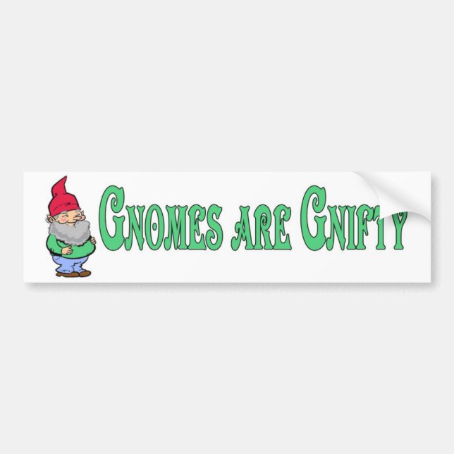 Pegatina Para Coche ¡Los gnomos son Gnifty! (Frente)
