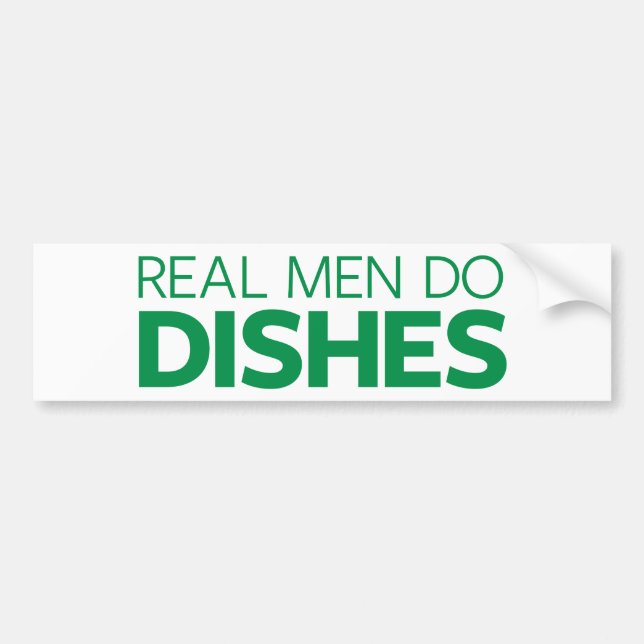 Pegatina Para Coche Los hombres reales hacen platos (Frente)