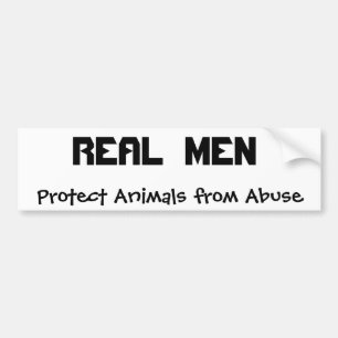 Pegatina Para Coche Los HOMBRES REALES, protegen animales contra abuso