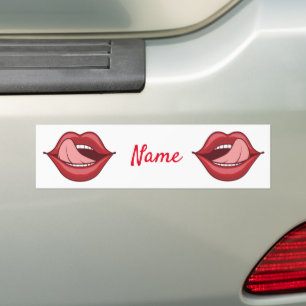 Pegatina Para Coche Los labios rojos abren la boca, trueno