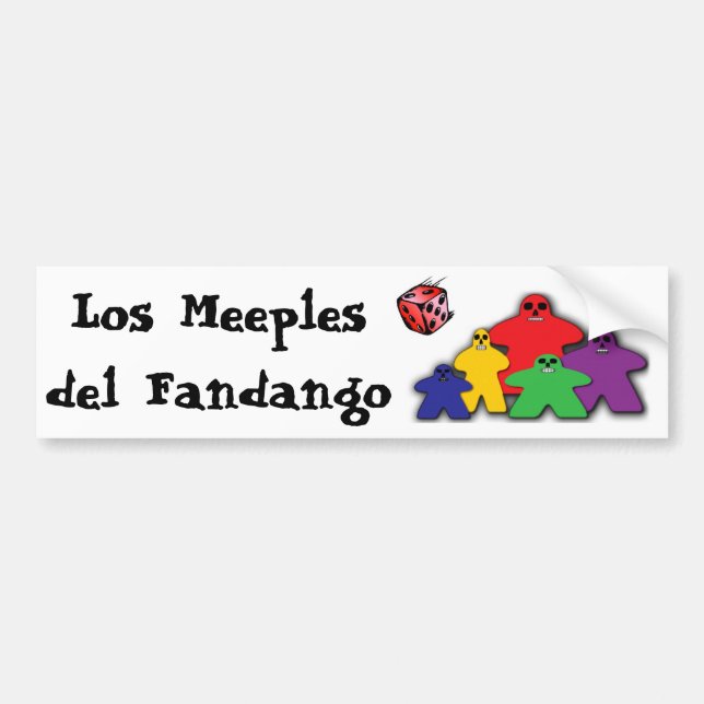 Pegatina Para Coche Los Meeples del Fandango (Frente)