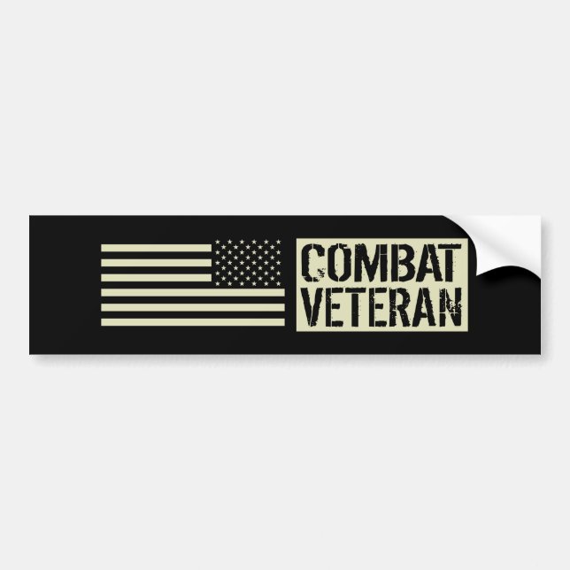Pegatina Para Coche Los militares combaten al veterano (Frente)