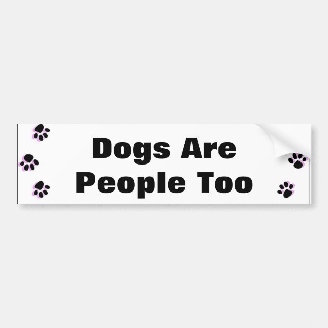 Pegatina Para Coche Los perros son gente también (Frente)