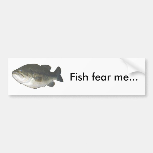 Pegatina Para Coche Los pescados me temen… (Frente)