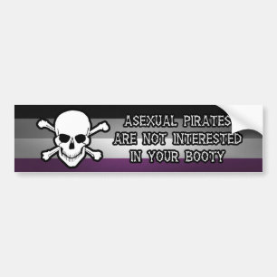 Pegatina Para Coche Los piratas asexuales NO están interesados en tu b