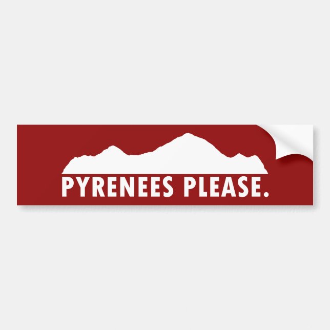Pegatina Para Coche Los Pirineos satisfacen (Frente)