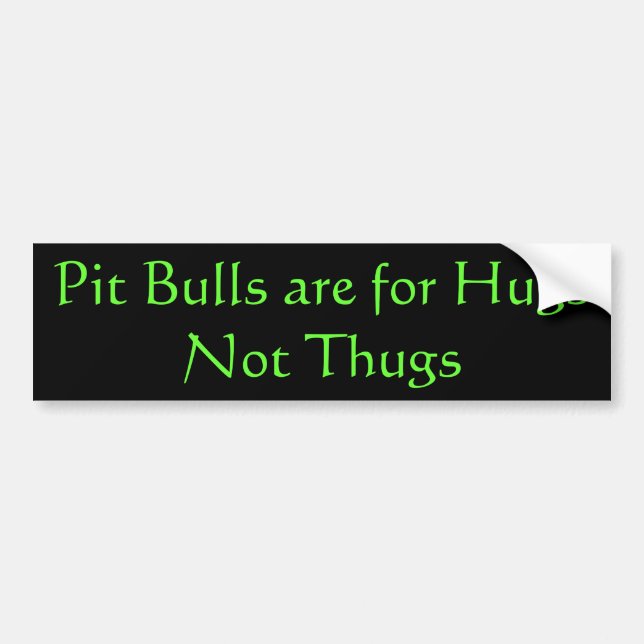 Pegatina Para Coche Los pitbulls están para los abrazos (Frente)
