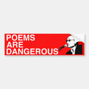 Pegatina Para Coche Los poemas son #1 peligrosos