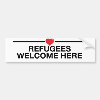 Pegatina Para Coche Los refugiados dan la bienvenida aquí