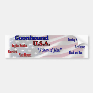 Pegatina Para Coche Los regalos de Coonhound Lovers