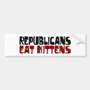 Pegatina Para Coche Los republicanos comen gatitos