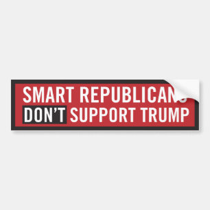 Pegatina Para Coche Los republicanos INTELIGENTES NO apoyan a Trump