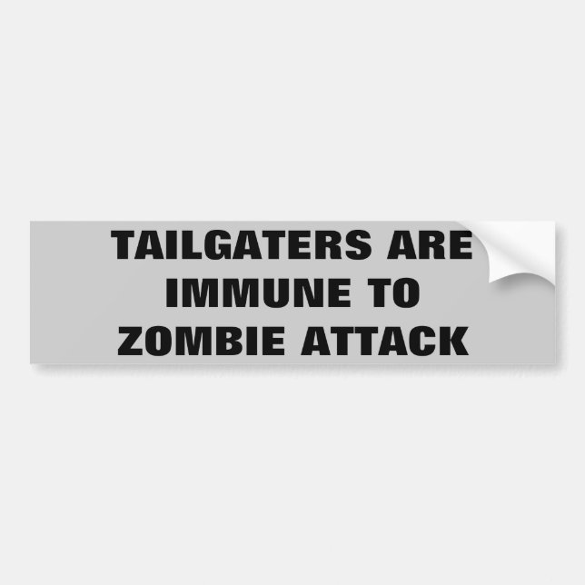 Pegatina Para Coche Los Tailandeses Son Inmunes Al Ataque Zombie (Frente)