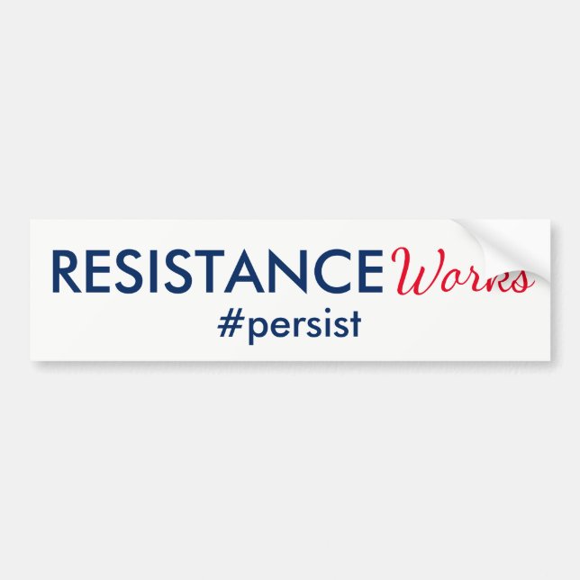 Pegatina Para Coche Los trabajos de resistencia persisten en blanco y  (Frente)