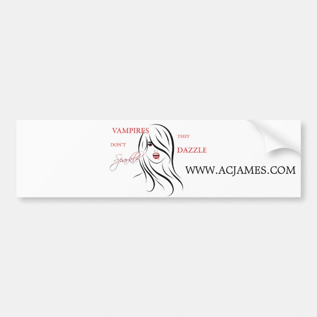 Pegatina Para Coche Los vampiros no chispean, ellos deslumbran (Frente)