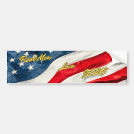 Pegatina Para Coche Los verdaderos hombres aman a Jesús