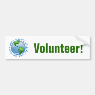 Pegatina Para Coche Los voluntarios hacen un mundo de diferencia